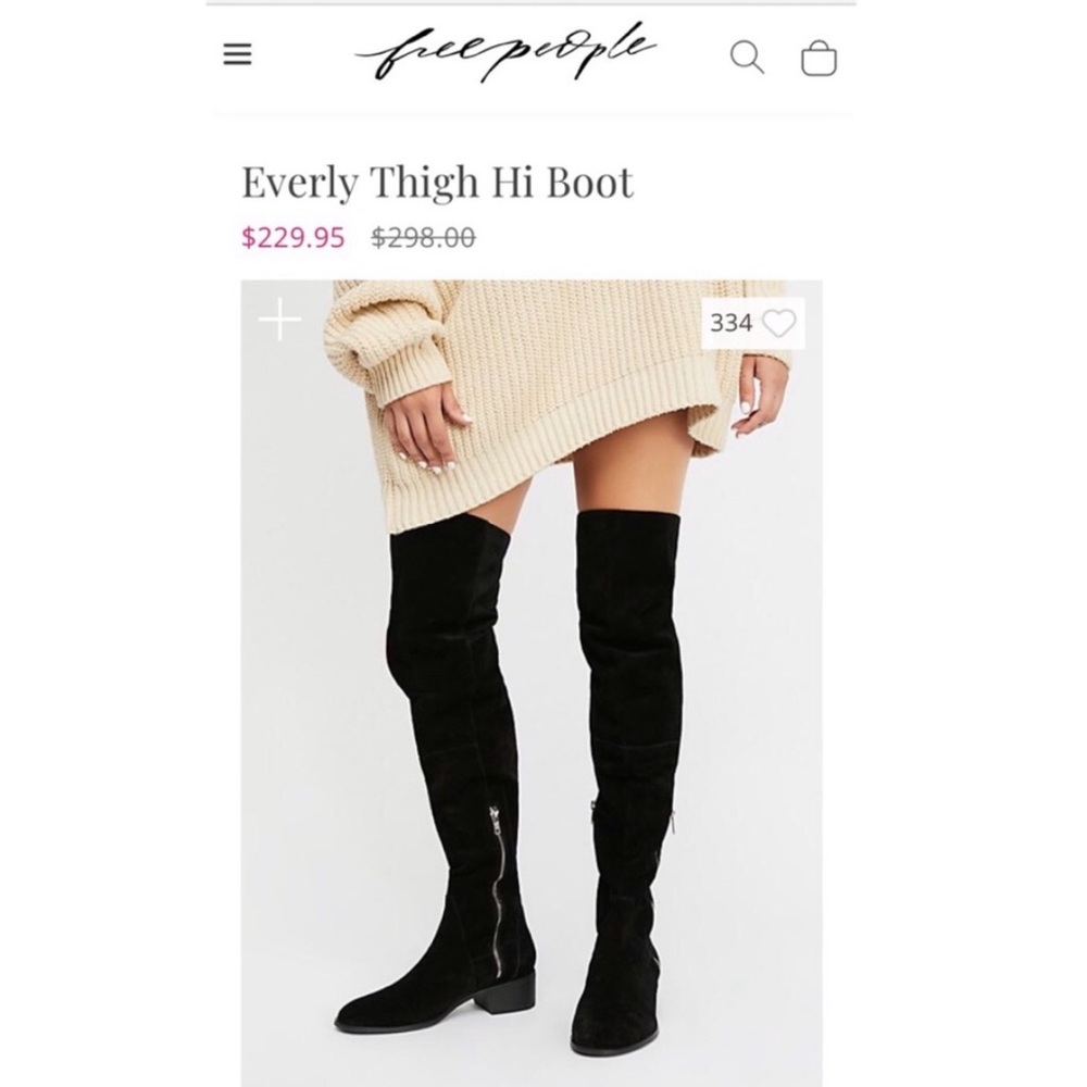 FREE PEOPLE REAL SUEDE THIGH HIGH BOOTS